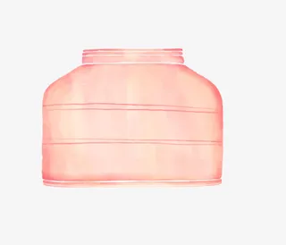 清新唯美水墨手绘化妆品瓶子插画免抠