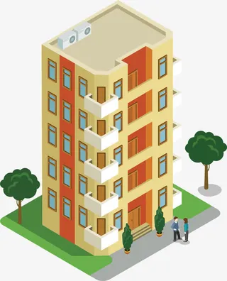 小区卡通免抠