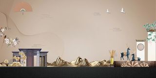 新中式地产高端地产开幕PSD素材高清