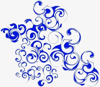 深蓝祥云底图图片素材免抠