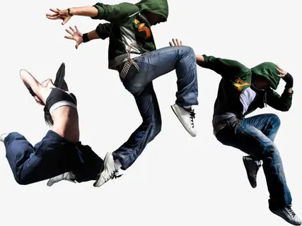 炫酷男生跳舞剪影免抠