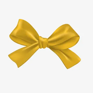 黄色活动装饰蝴蝶结免抠