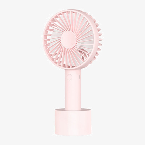 粉色小底座usb风扇免抠