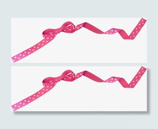 漂浮的粉红丝带免抠