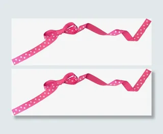 漂浮的粉红丝带免抠