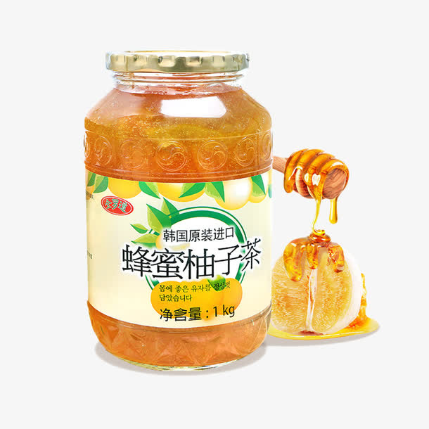 进口蜂蜜柚子茶免抠