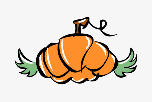 万圣节南瓜怪绿叶免抠