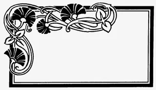 淡雅手绘花朵边框免抠