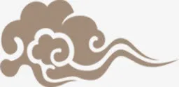 棕色古风祥云免抠