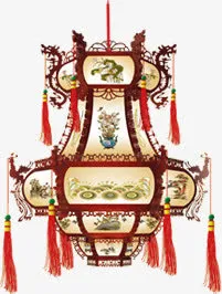 复古灯笼元宵节海报图片免抠