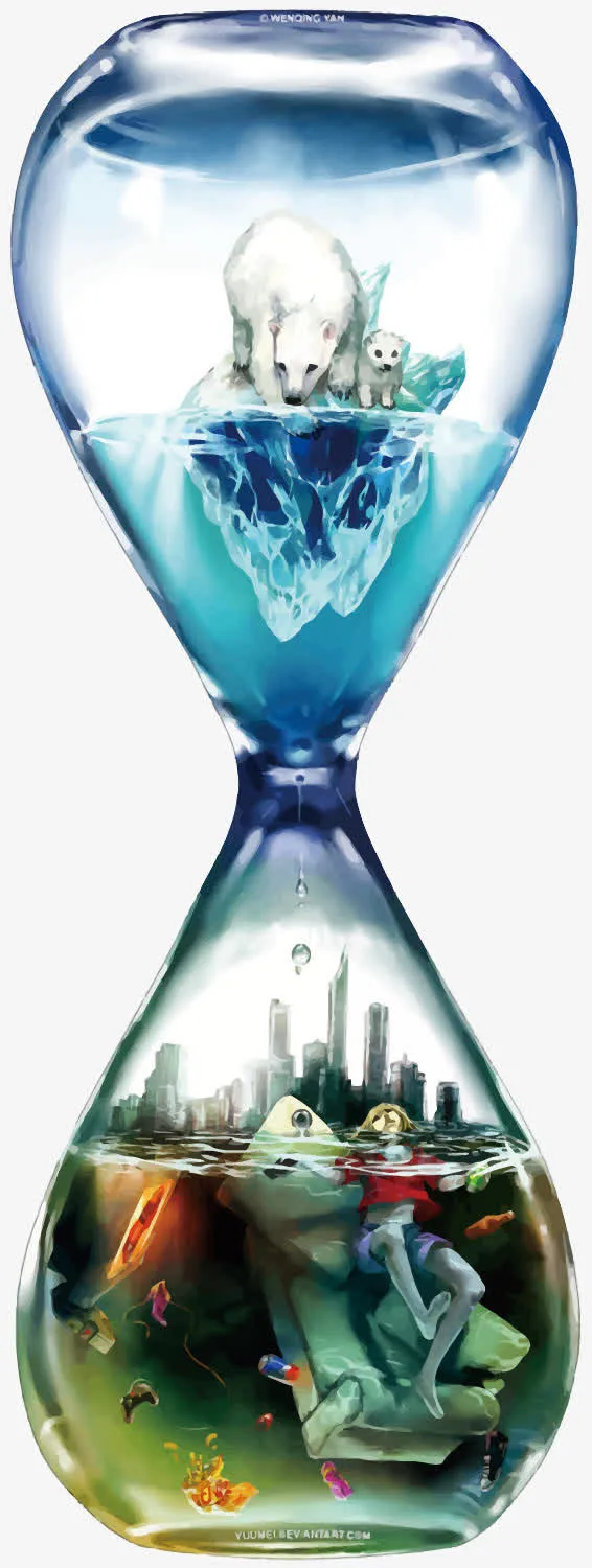 矢量环保创意插画免抠