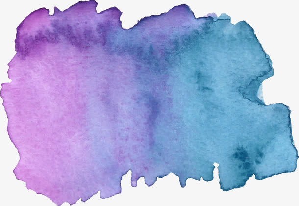 矢量蓝紫色墨水免抠