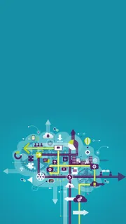 扁平化箭头淡蓝色h5背景高清