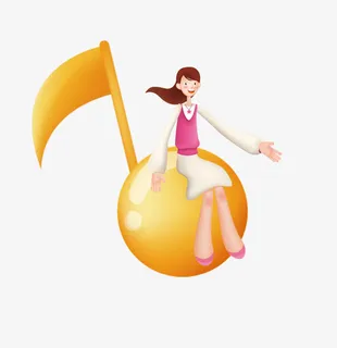 音乐上的小人免抠