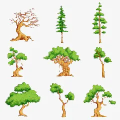 卡通树免抠