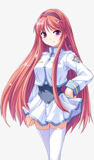 手绘女警红发女孩免抠