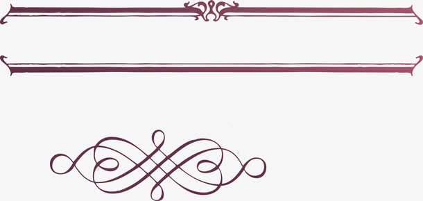 复古分割线曲线免抠