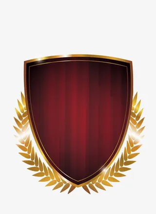 红色条纹金属免抠