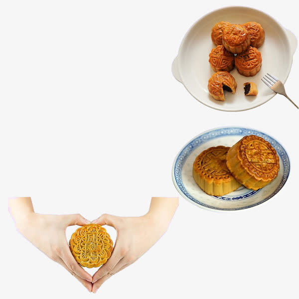 卡通月饼素材3d图标免抠