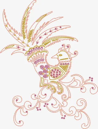 刺绣花纹矢量图免抠