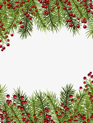 圣诞树花边免抠