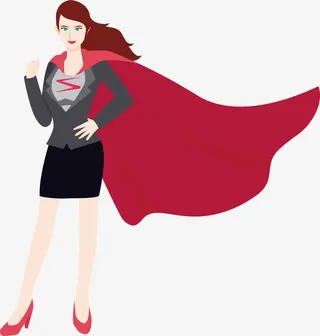 披着斗篷的商务女人免抠