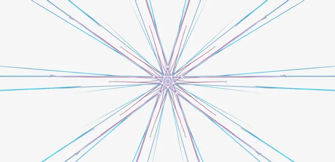 放射线五芒星六芒星阵法彩色星星星芒免抠