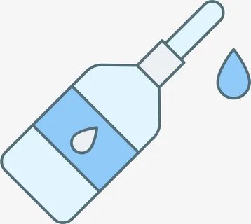 蓝色扁平简约眼药水免抠