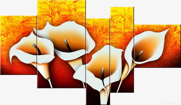 花卉油画图片免抠