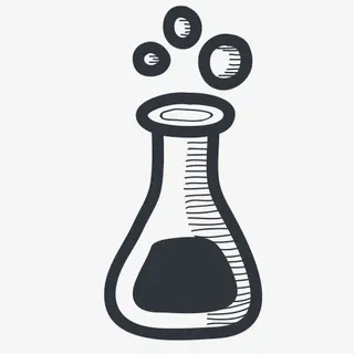 学术学院化学教育三角瓶手绘知识免抠