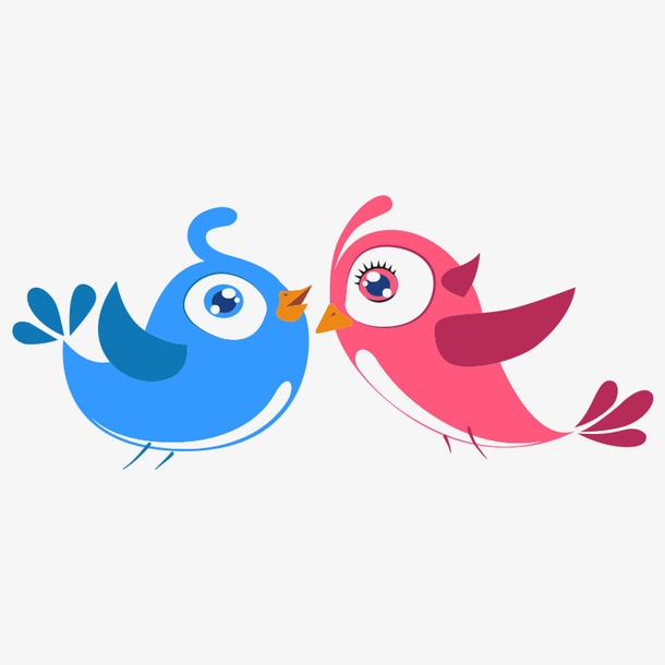 七夕节 爱情鸟免抠