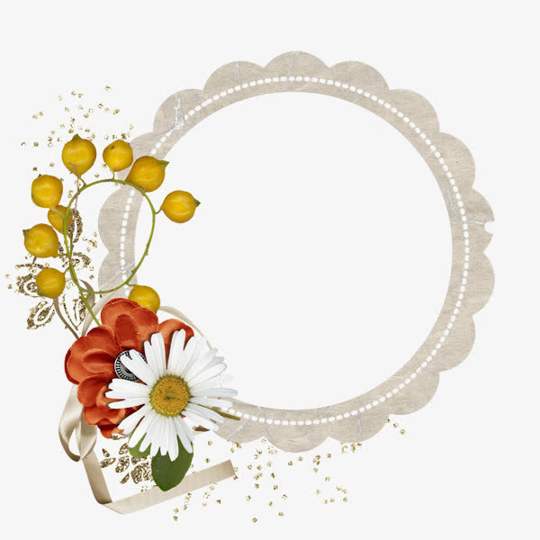 白色花环免抠