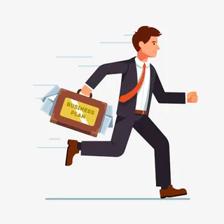 手绘奔跑男人免抠图免抠