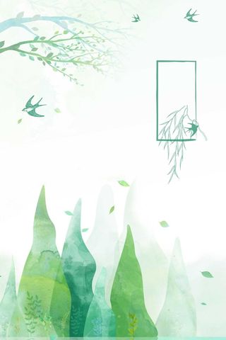 手绘水彩春天海报背景素材高清