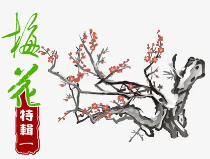 梅花装饰背景效果 梅花装饰背景效果
