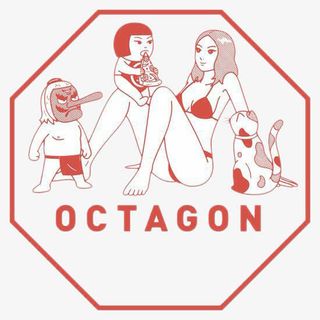 福娃与比基尼美女八边形图案免抠