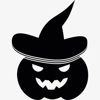 南瓜巫婆帽图标免抠