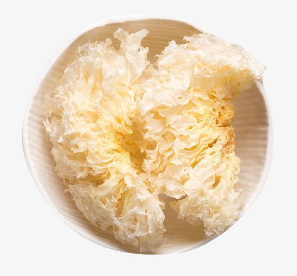 泡发的白色银耳丑耳免抠