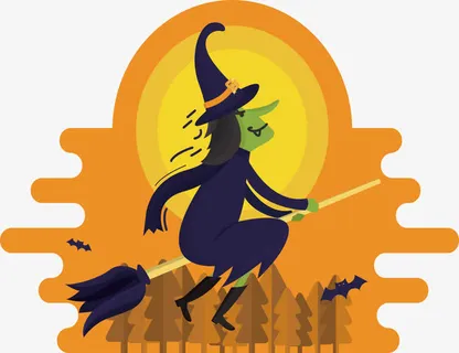 夕阳下的女巫免抠