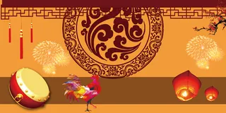 中国风中式春天图案剪纸春节背景素材高清