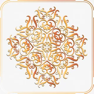 渐变欧式复古花纹免抠