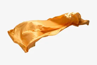 金色漂浮绸布免抠