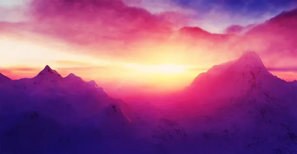 红色夕阳美丽无瑕免抠