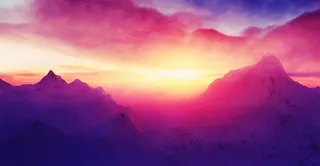 红色夕阳美丽无瑕免抠