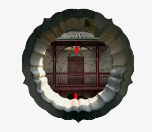 中式园林窗户免抠
