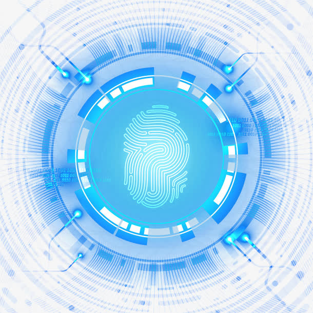 指纹识别科技免抠