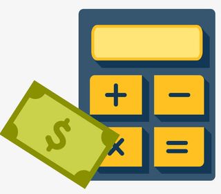 矢量计算器美金素材免抠