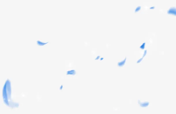 蓝色花瓣免抠