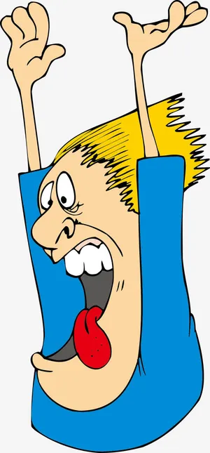 卡通过山车尖叫人物免抠