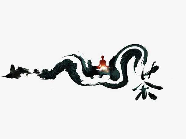 水彩黑色泼墨装饰免抠图免抠